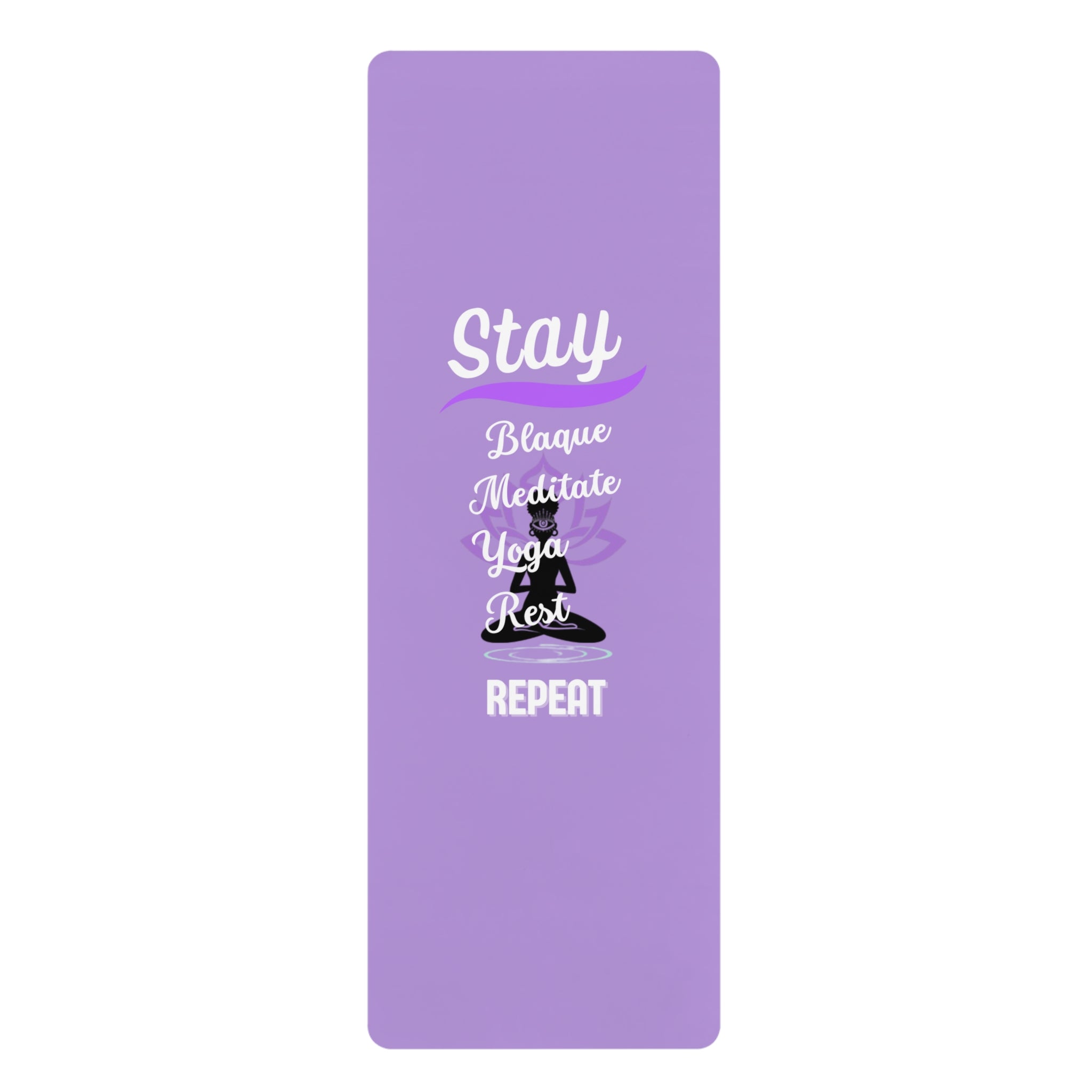 Stay Blaque, Meditate Yoga Mat — Non‑Slip Rubber Exercise Mat