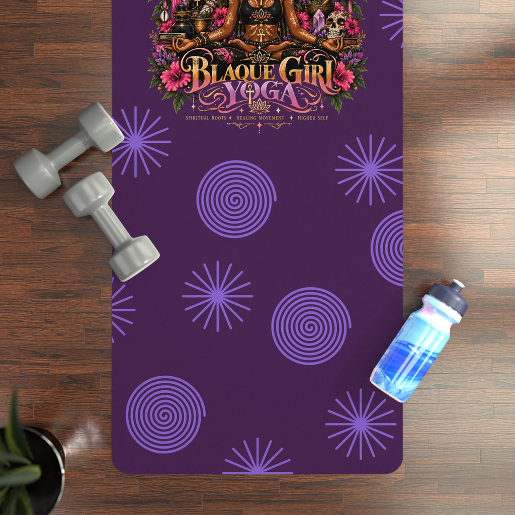 Empowered Goddess Rubber Yoga Mat — “Rooted in Spirit, Flowing in Power”