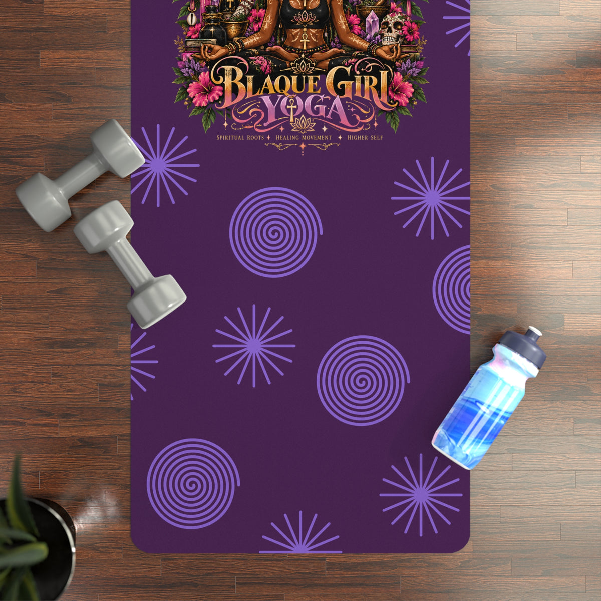Empowered Goddess Rubber Yoga Mat — “Rooted in Spirit, Flowing in Power”