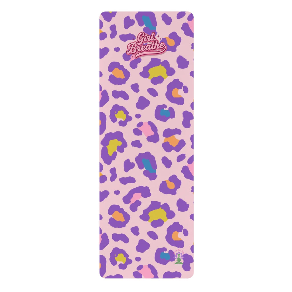 Yoga Barbie Leopard Print Pink Rubber Yoga Mat — Colorful Animal Print Fitness Mat for Women & Teens