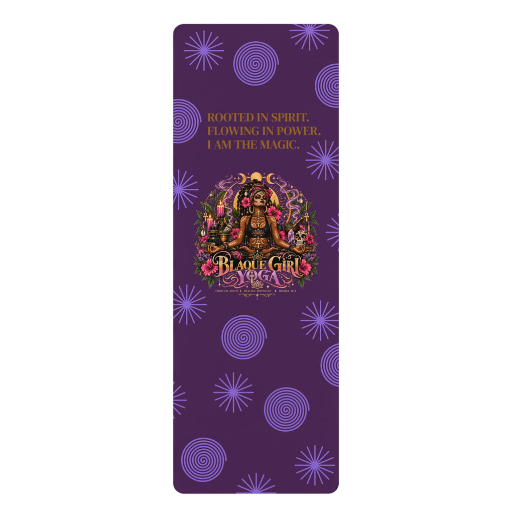 Empowered Goddess Rubber Yoga Mat — “Rooted in Spirit, Flowing in Power”